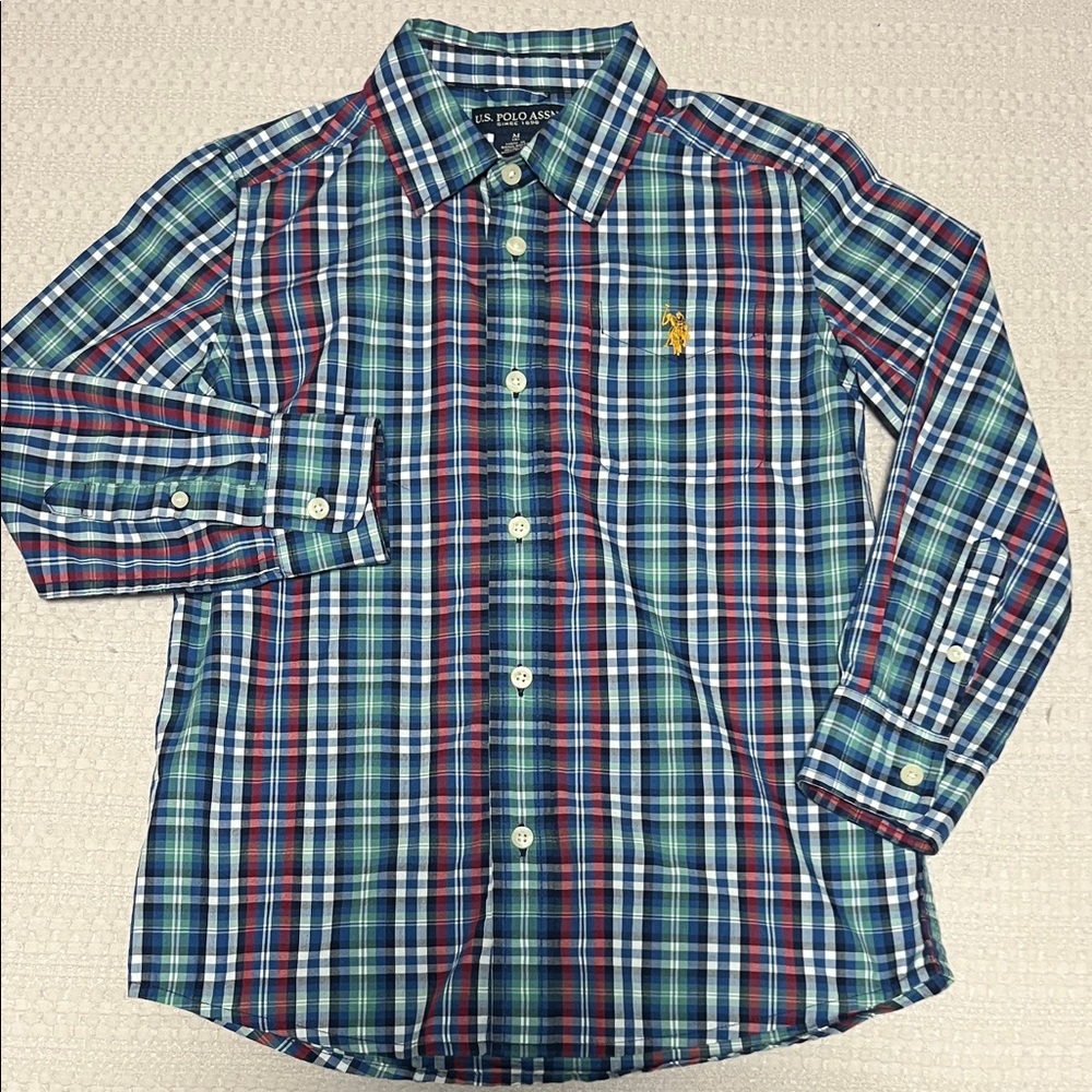 U.S. Polo Assn. Kids Multicolor Plaid Button Down Shirt
